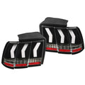 LED Tail Lights for Ford Mustang (1999–2004) - Sequential Signal, Black