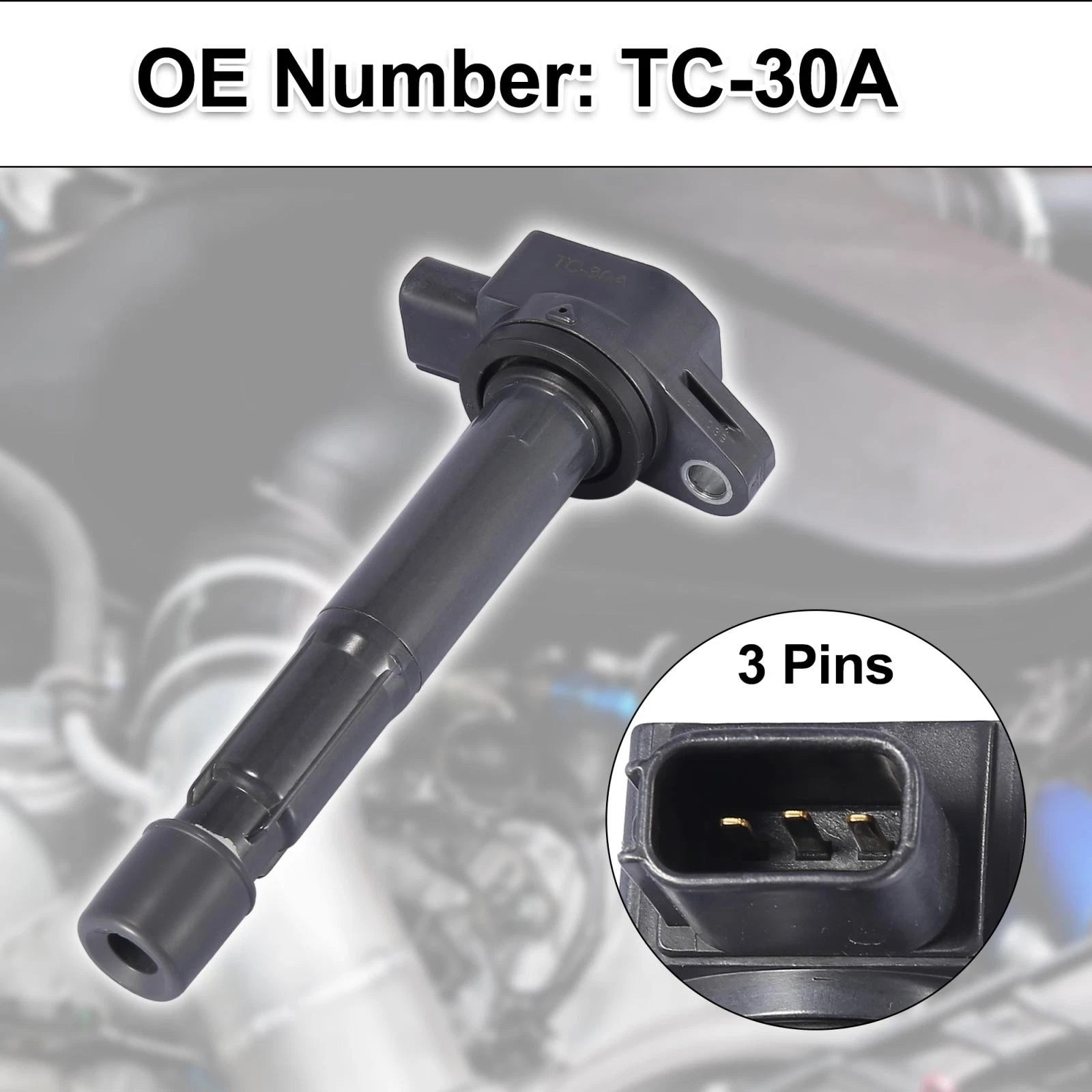 Set of 4 Ignition Coils for Honda (TC-30A)