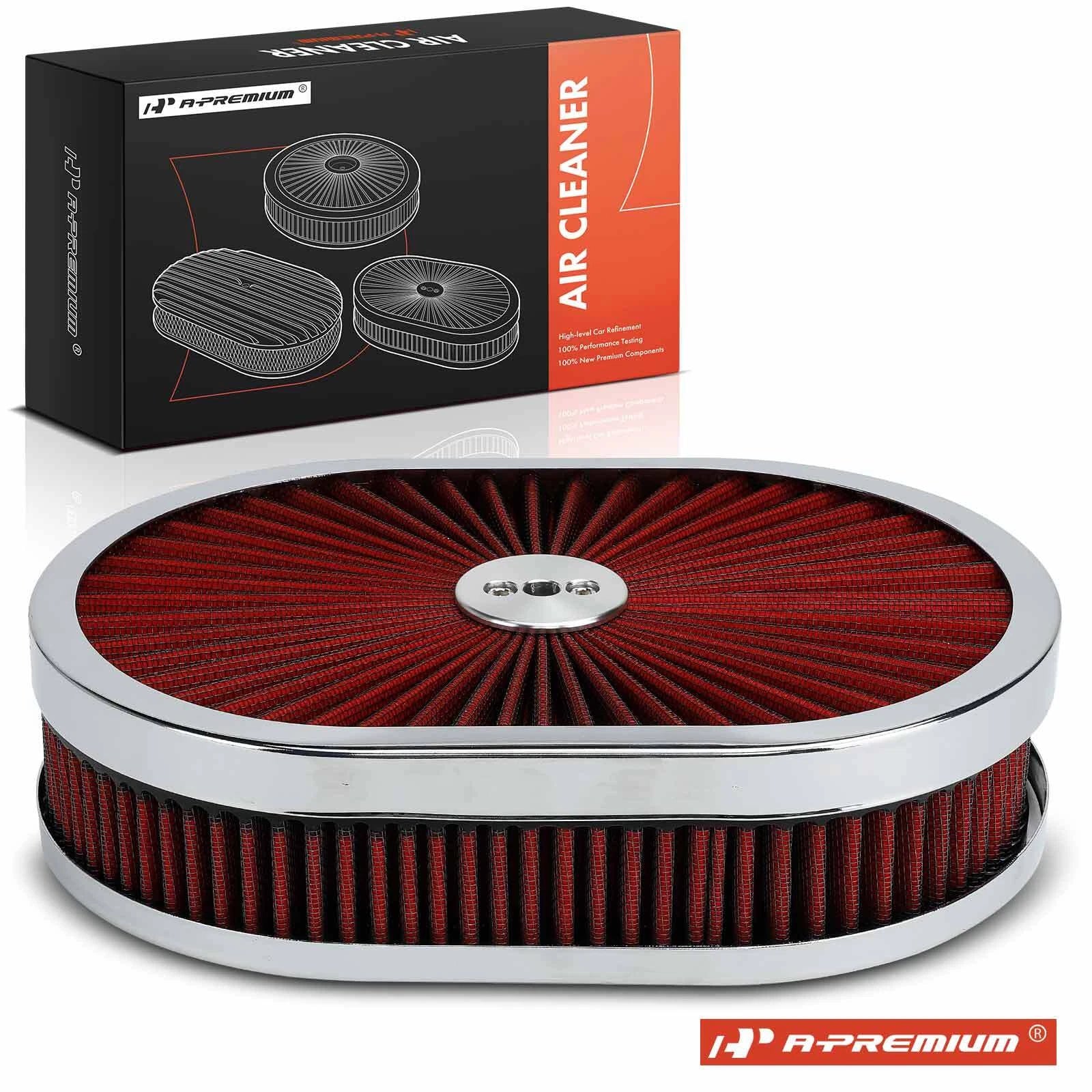 12" Oval Red Air Cleaner for Chevrolet Impala