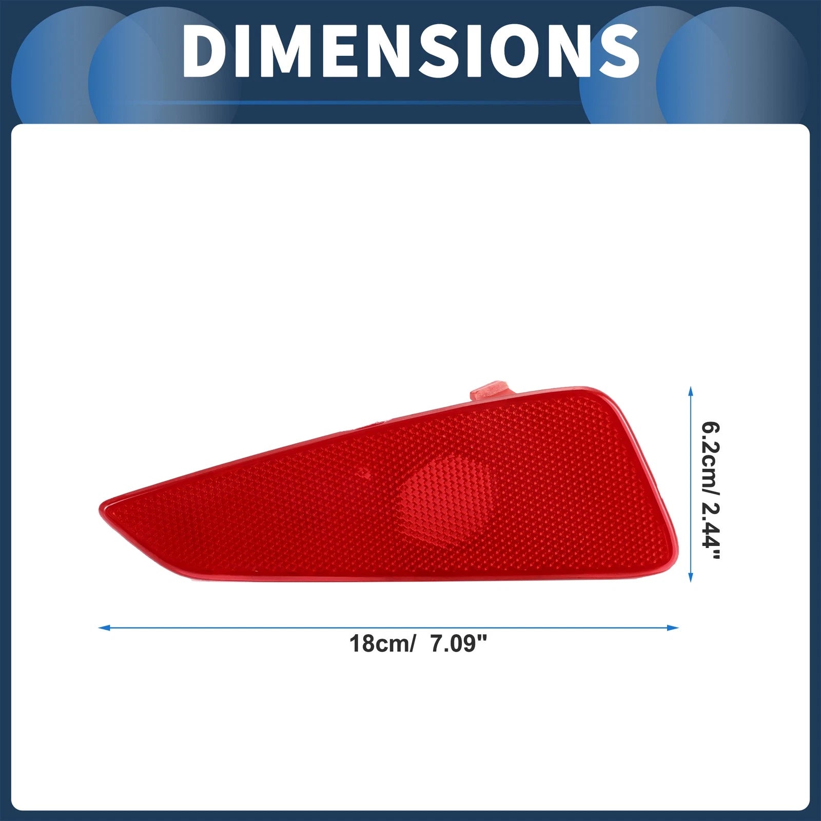 Bumper Reflector No.JX7B13B415CA for Ford Focus Sedan (2019–2020) Red
