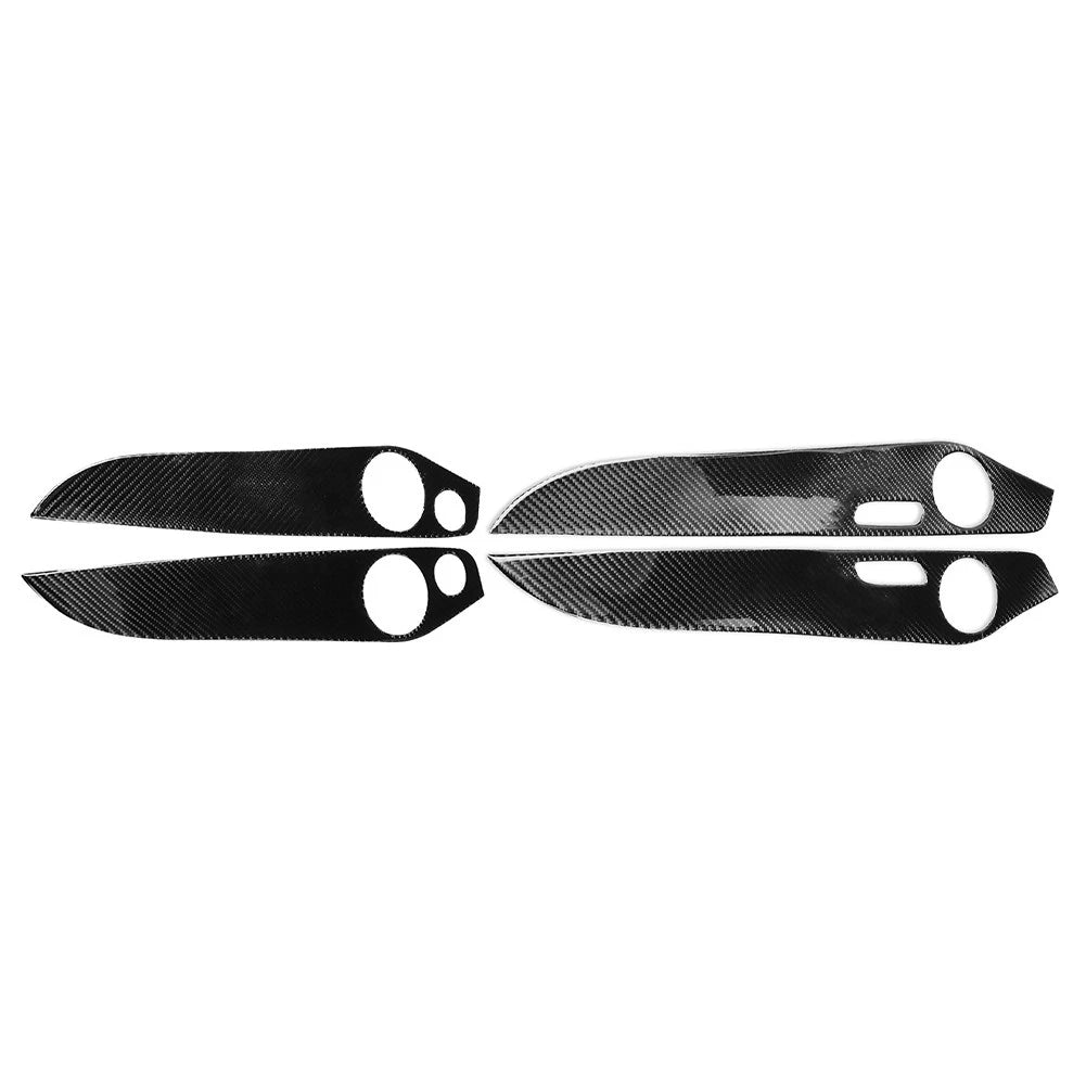 Interior Door Panel Cover Trim for Mercedes GLC Class X253 (2016–2021) Carbon Fiber Black