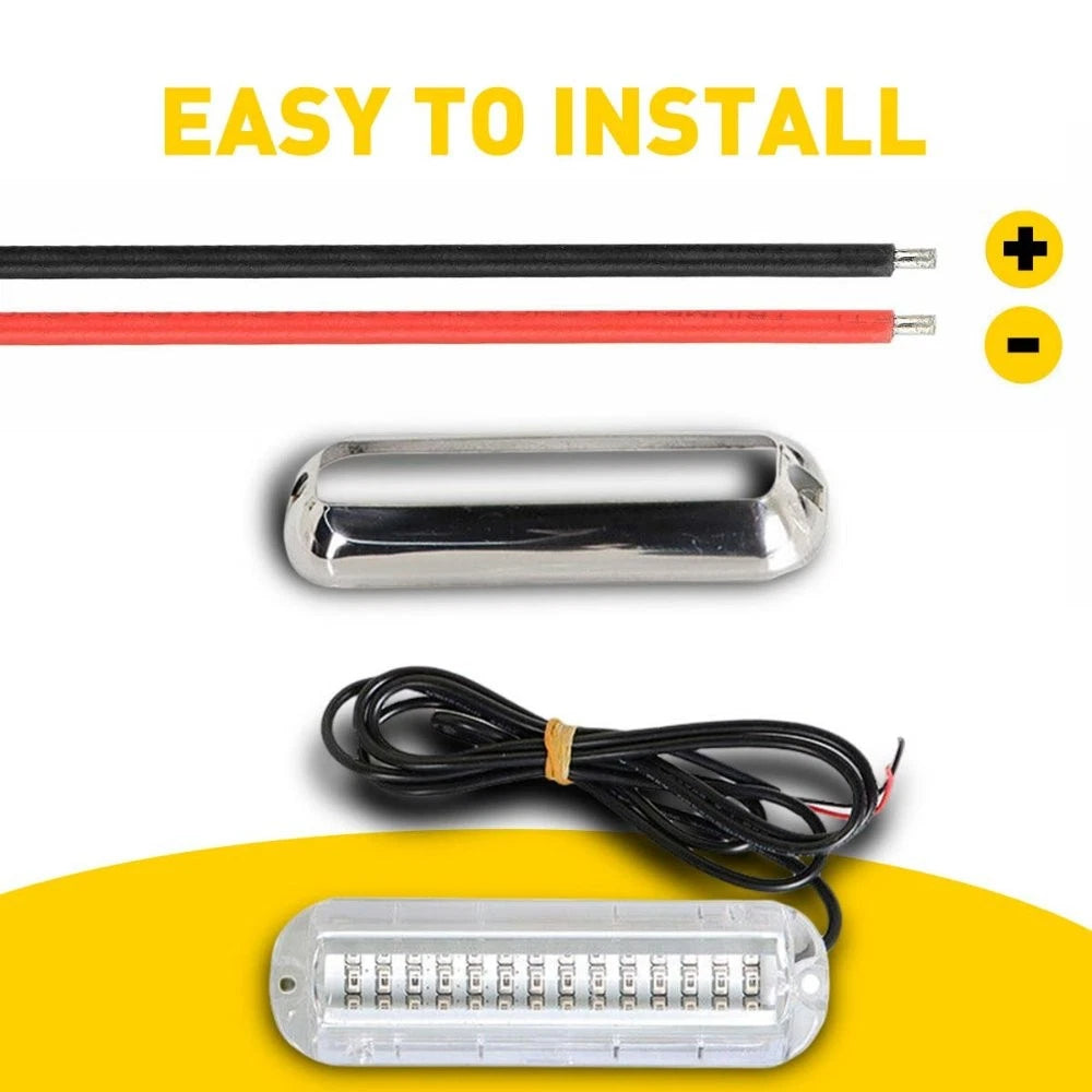 Underwater Marine Transom Lights for Pontoon (316 Stainless Steel)