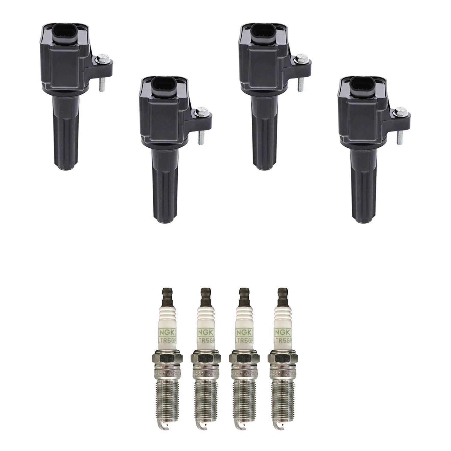 Set of 4 Ignition Coils & NGK Platinum Spark Plugs for Canyon Colorado (2004–2012)