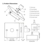 Dimmer Switch for RV and Boat Interiors (12V 120W)