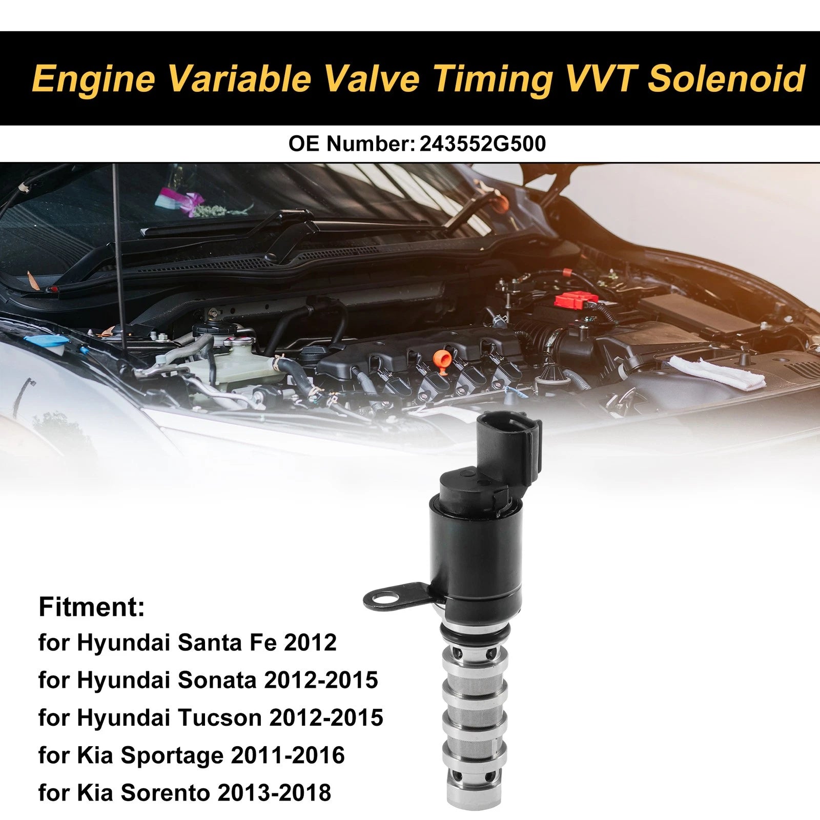 VVT Solenoid for Hyundai Santa Fe (2012) 24355-2G500