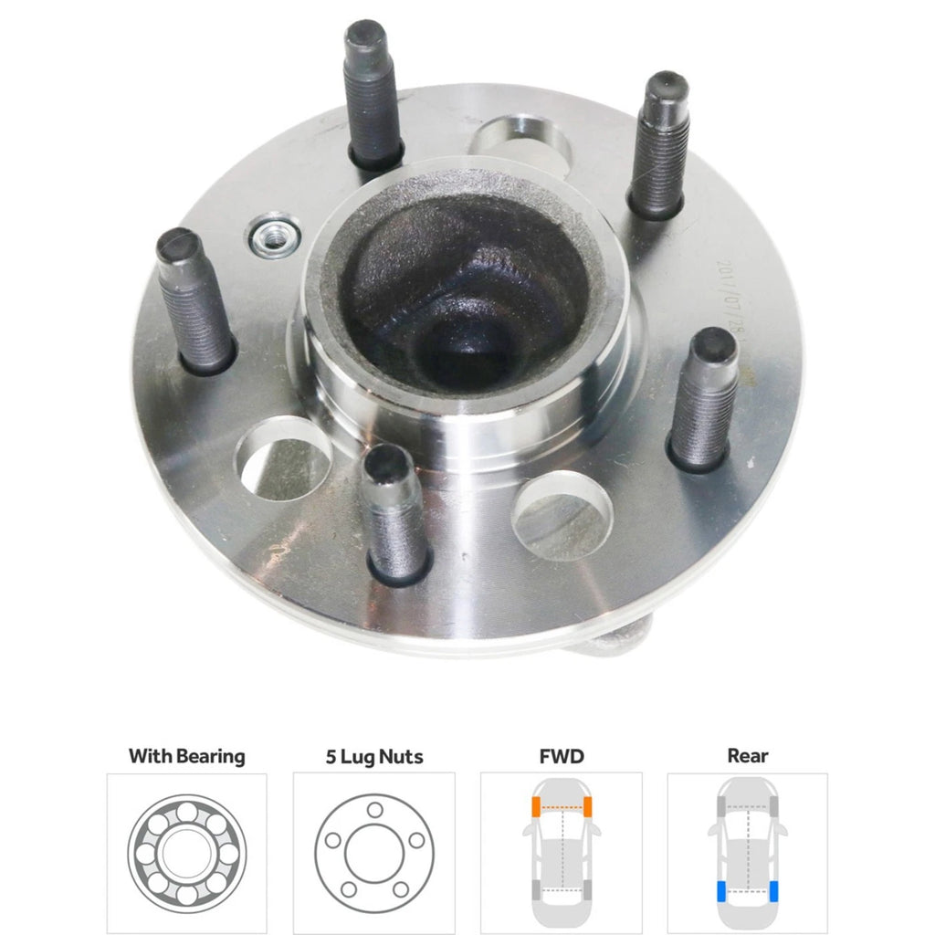 Wheel Hubs for Buick LeSabre (2000–2005) Rear Left & Right with Bearing & Sensor