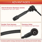 Set of 4 Spark Plug Wire Ignition Coil Cables No. 2750123B70 for Hyundai Elantra (2011–2016)