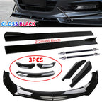 Front Bumper Lip Spoiler Splitter Body Kit + Side Skirt for Subaru XV (2013–2022)
