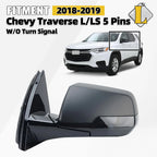Side Mirror for Chevy Traverse (2018–2019) Left Driver 5 Pins