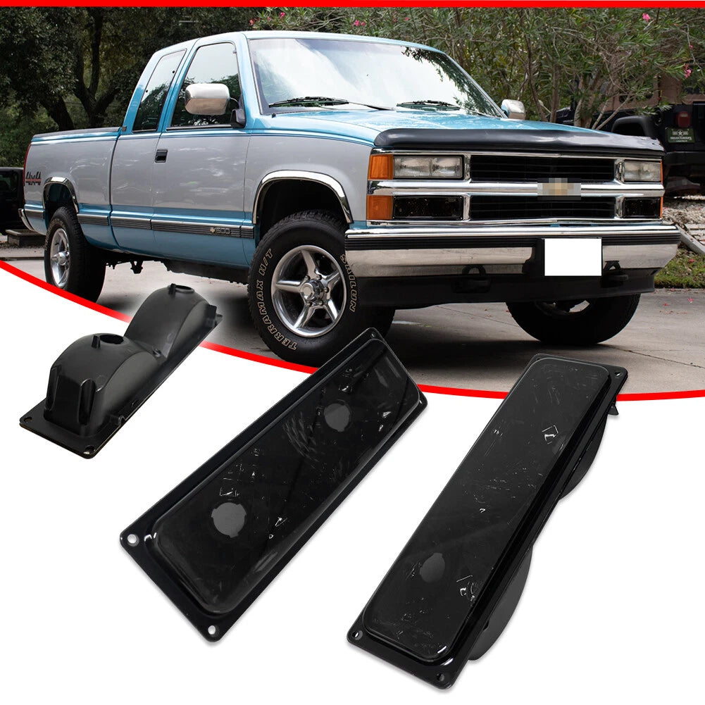Smoked Corner Parking Signal Lights for GMC Chevy C/K 1500/2500/3500 (1988–1998)