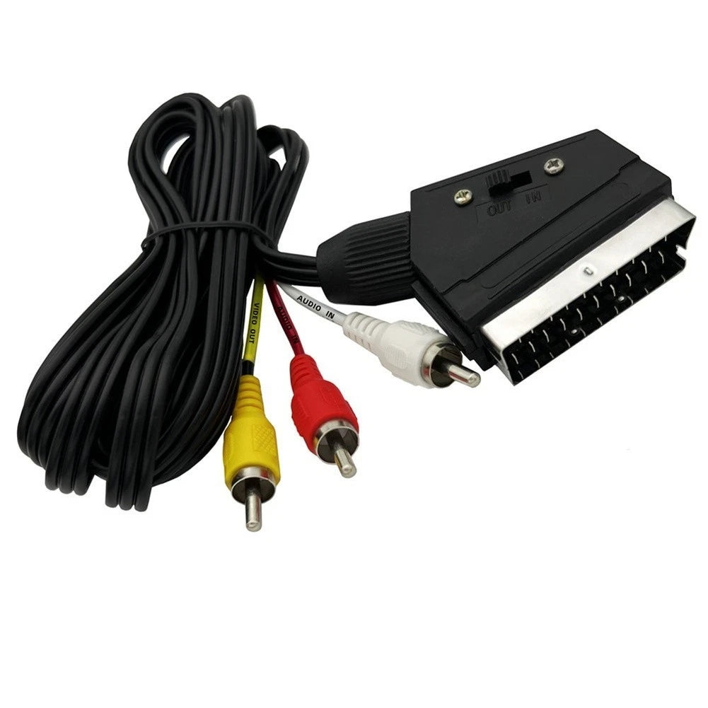 AV Cable 1.5m Scart Male to RCA Female for DVD Receiver TV