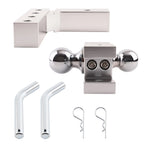 6" Adjustable Trailer Raise Drop with Double Hitch Ball Mount Receiver