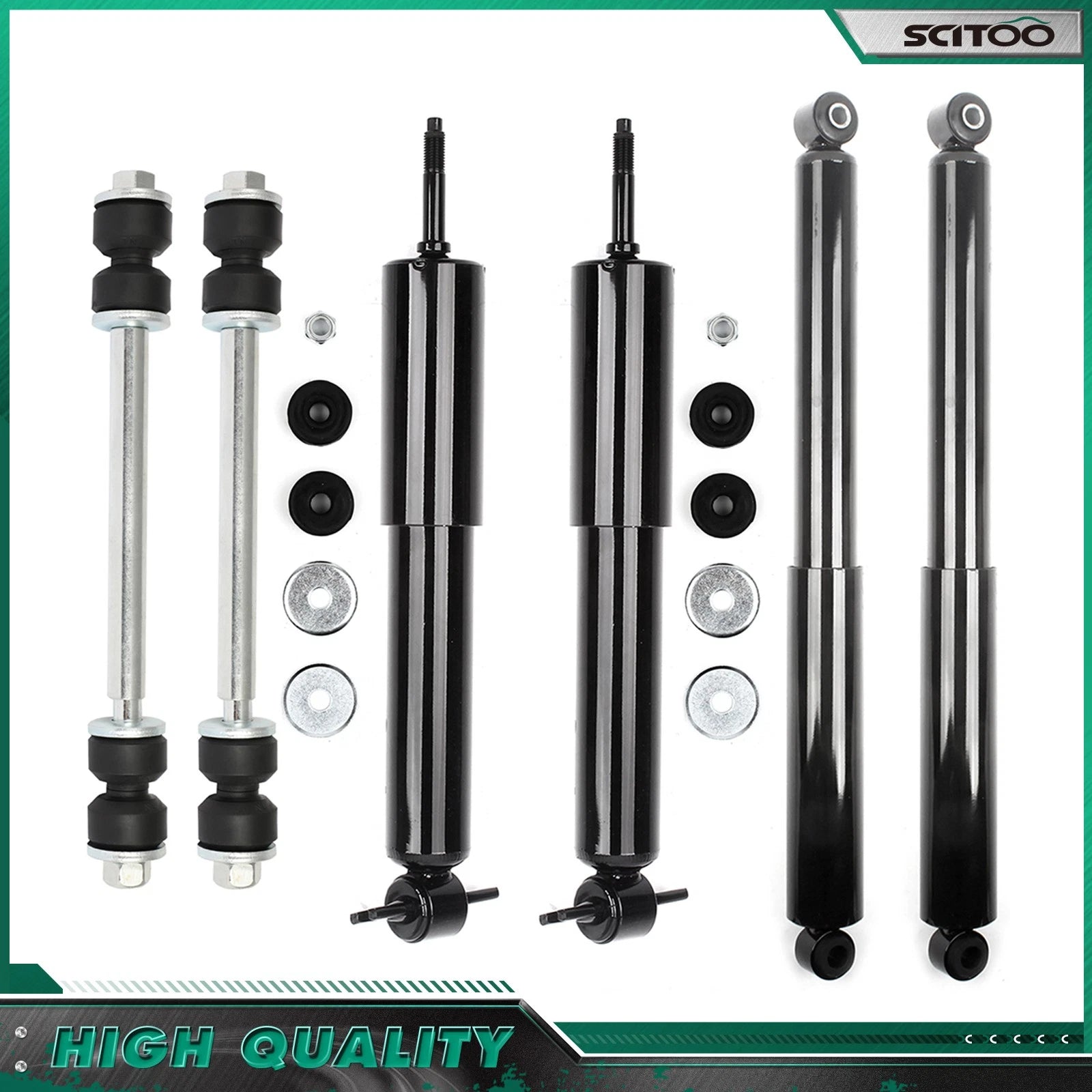 Set of 4 Shock Absorbers & Sway Bars for Ford Ranger Mazda B2500 B3000 B4000 (RWD)