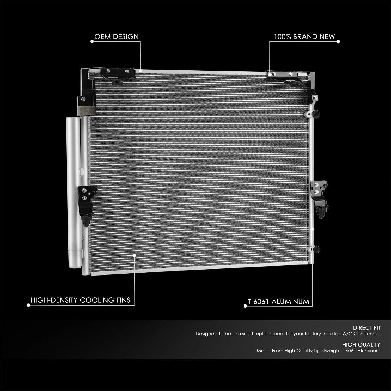 A/C Condenser for Lexus LX570 Toyota Land Cruiser (2008–2021) Aluminum