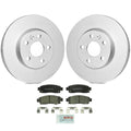 Set of 2 Bosch Rear Vented Rotors & Ceramic Brake Pads for Buick Chevy GMC