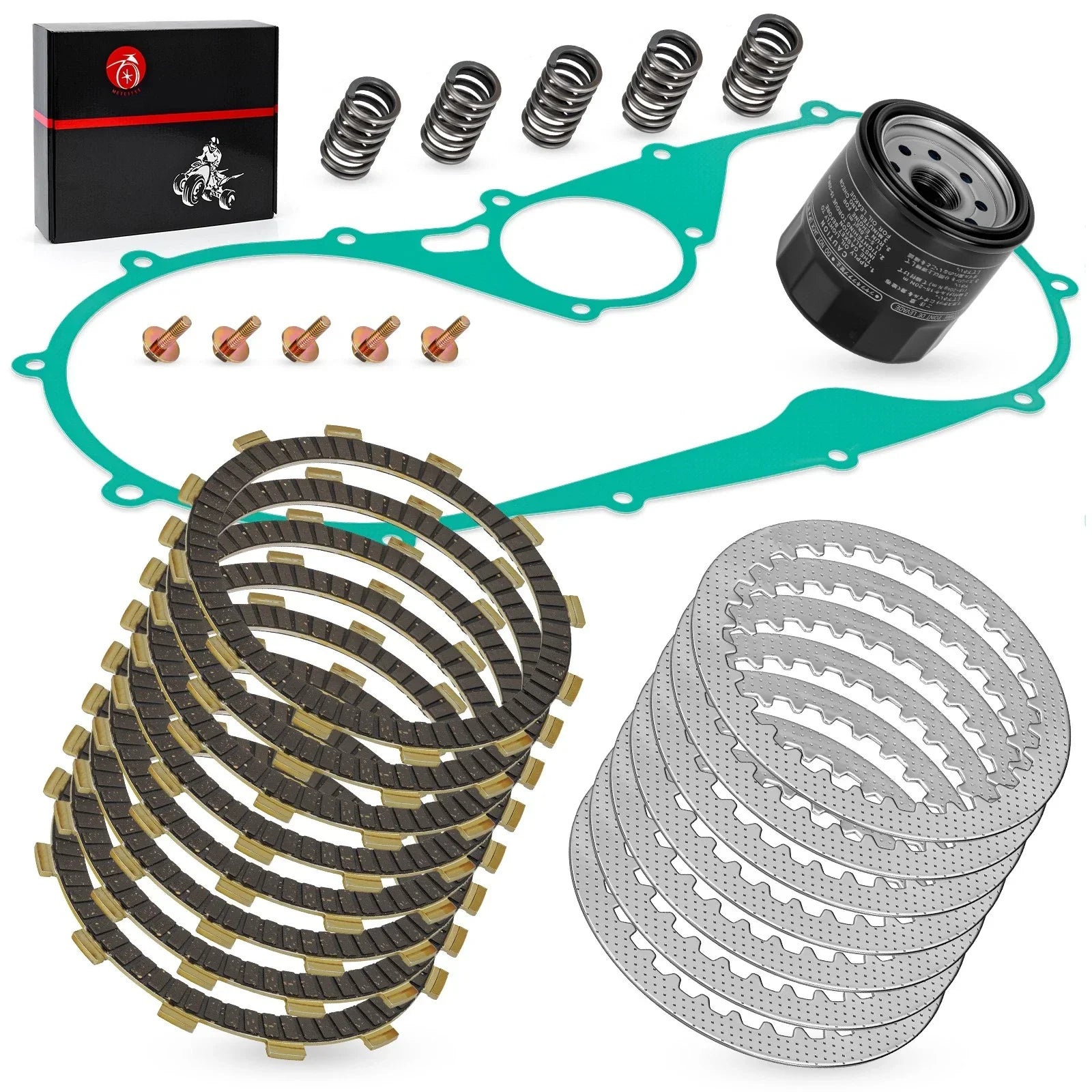 Clutch Friction Steel Plates & Gasket Oil Filter for Kawasaki Vulcan (1995–2009)