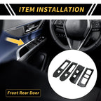 Set of 1 Carbon Fiber Front Door Window Switch Trim for Toyota Tacoma (2024)