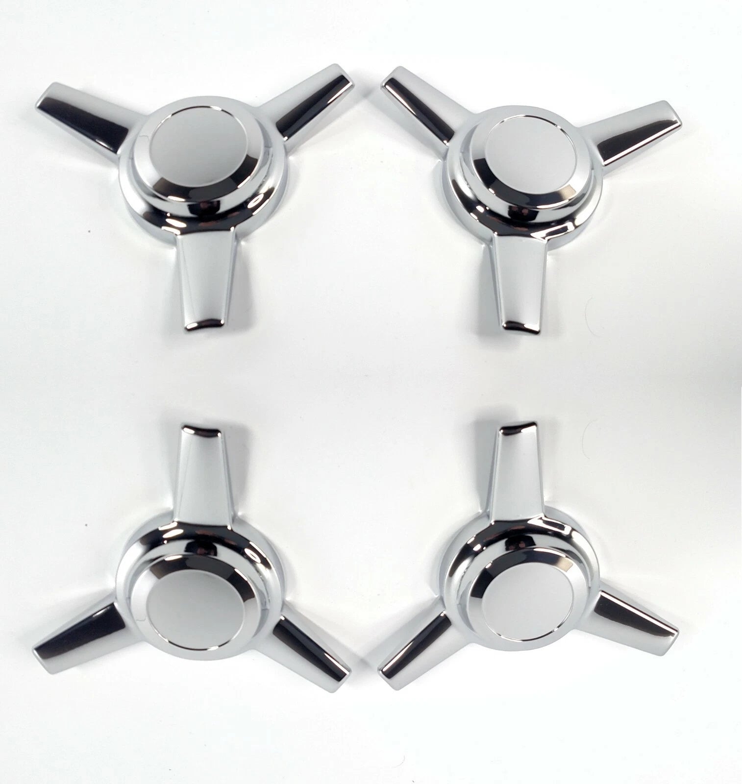 3 Bar Chrome Metal Spinners Set of 4 for Ford F-150 (2015–2020)