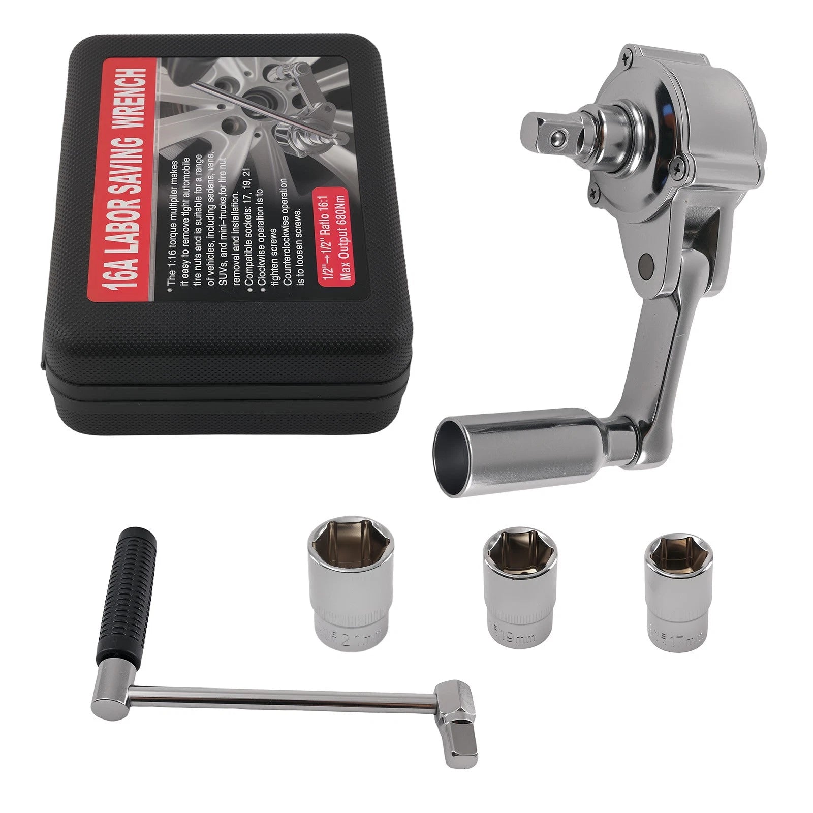 Torque Multiplier Set for Toyota Honda BMW Wuling Van (17–21mm, 680Nm)