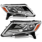 Headlight Assembly Pair for Nissan Pathfinder (2013–2016) Chrome Housing Clear Lens