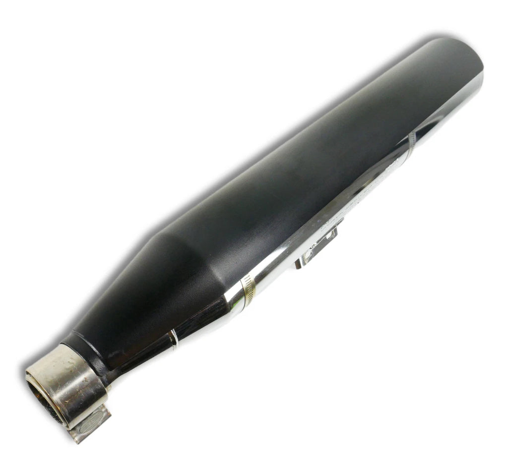 Slip On Muffler for Harley Davidson Softail & Fatboy (2018–2024) w/ Black Heat Shield