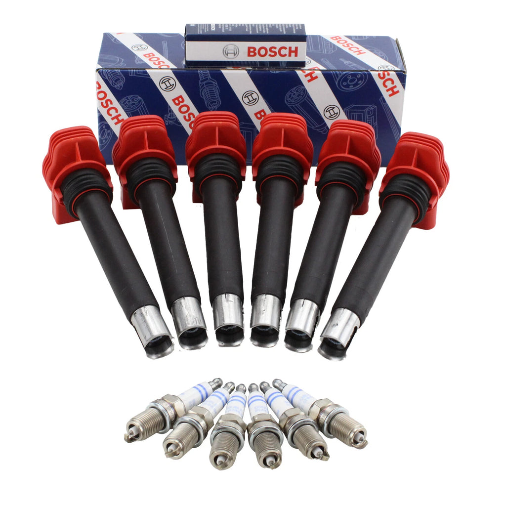 Set of 6 Ignition Coils & 6 Platinum Spark Plugs for Audi A6 A7 (2012–2018)