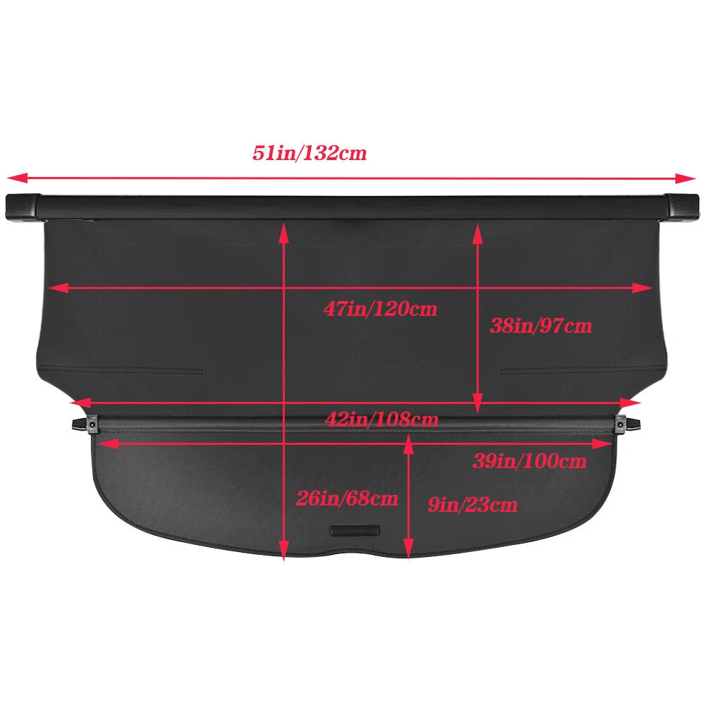 Cargo Cover for Honda CR-V (2017–2019) - Black Rear Trunk Shade