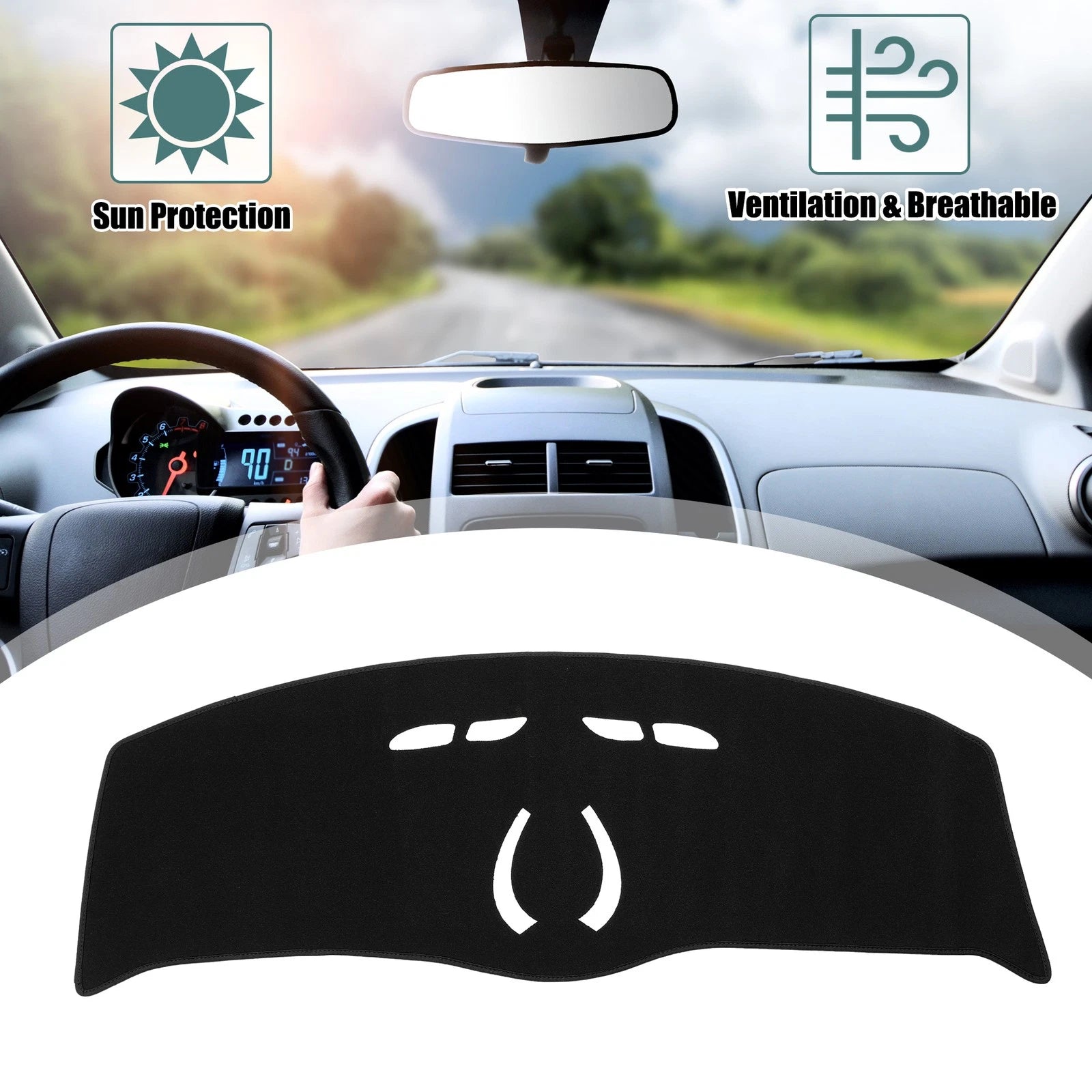Dashboard Cover for BMW Mini F55 (2014–2021) - Non-Slip Polyester Silicone