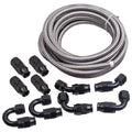 Stainless Steel Nylon Braided Fuel Line Kit for Universal Applications (20FT)