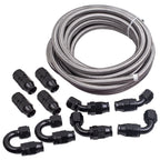 Stainless Steel Nylon Braided Fuel Line Kit for Universal Applications (20FT)
