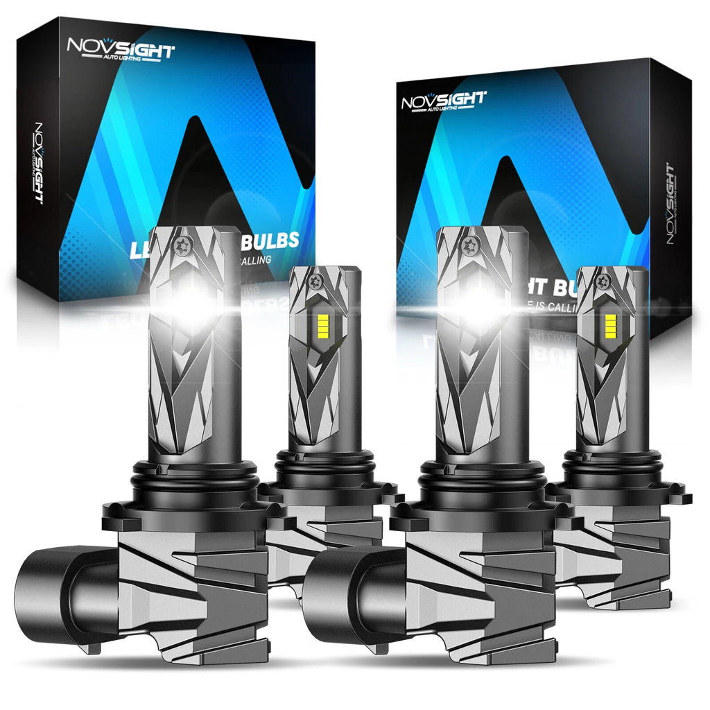2X NOVSIGHT 9005 9006 LED Headlight Bulbs Kit 6500K 16000LM for