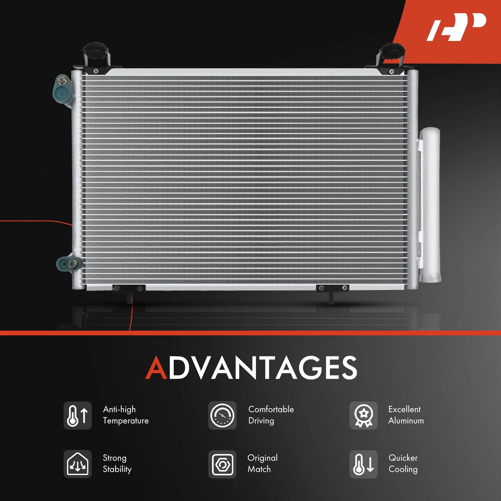 A/C Condenser with Receiver Drier & Bracket for Toyota Echo (2003-2005)