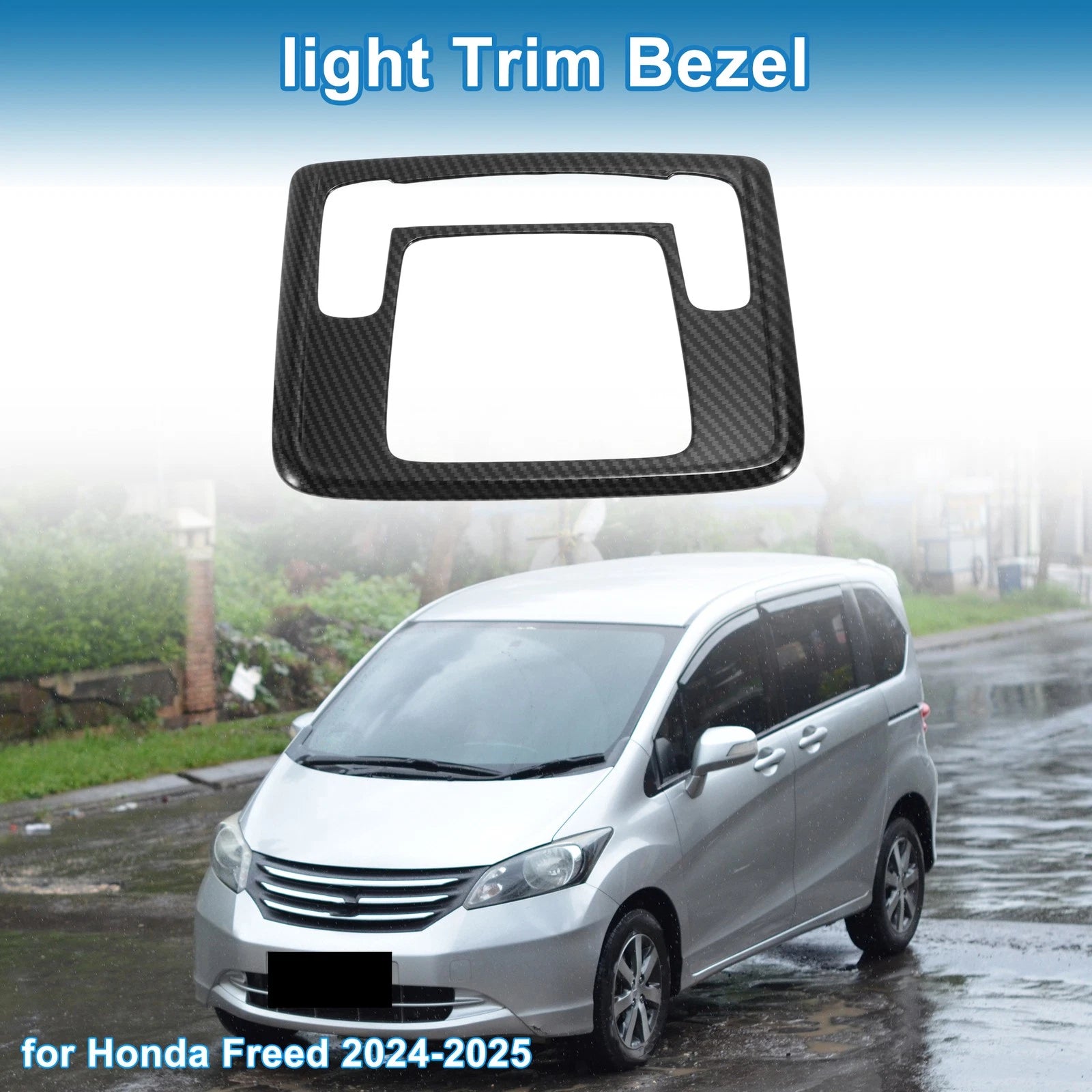 Front Row Light Trim Bezel for Honda Freed (2024–2025) Carbon Fiber Black