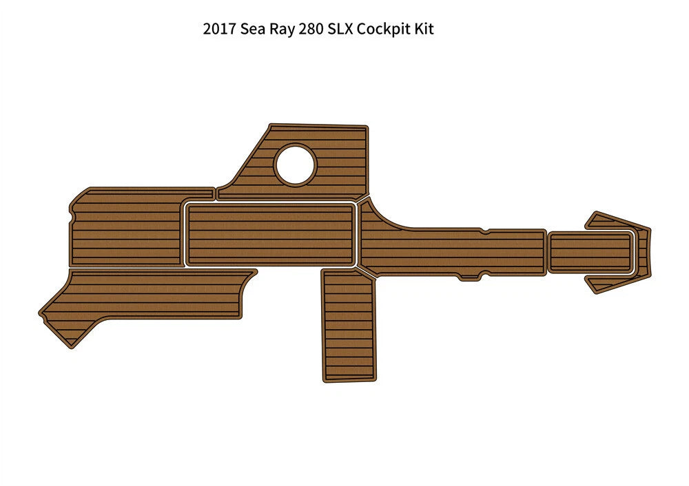 EVA Foam Faux Teak Deck Flooring Mat for Sea Ray 280 SLX (2017)
