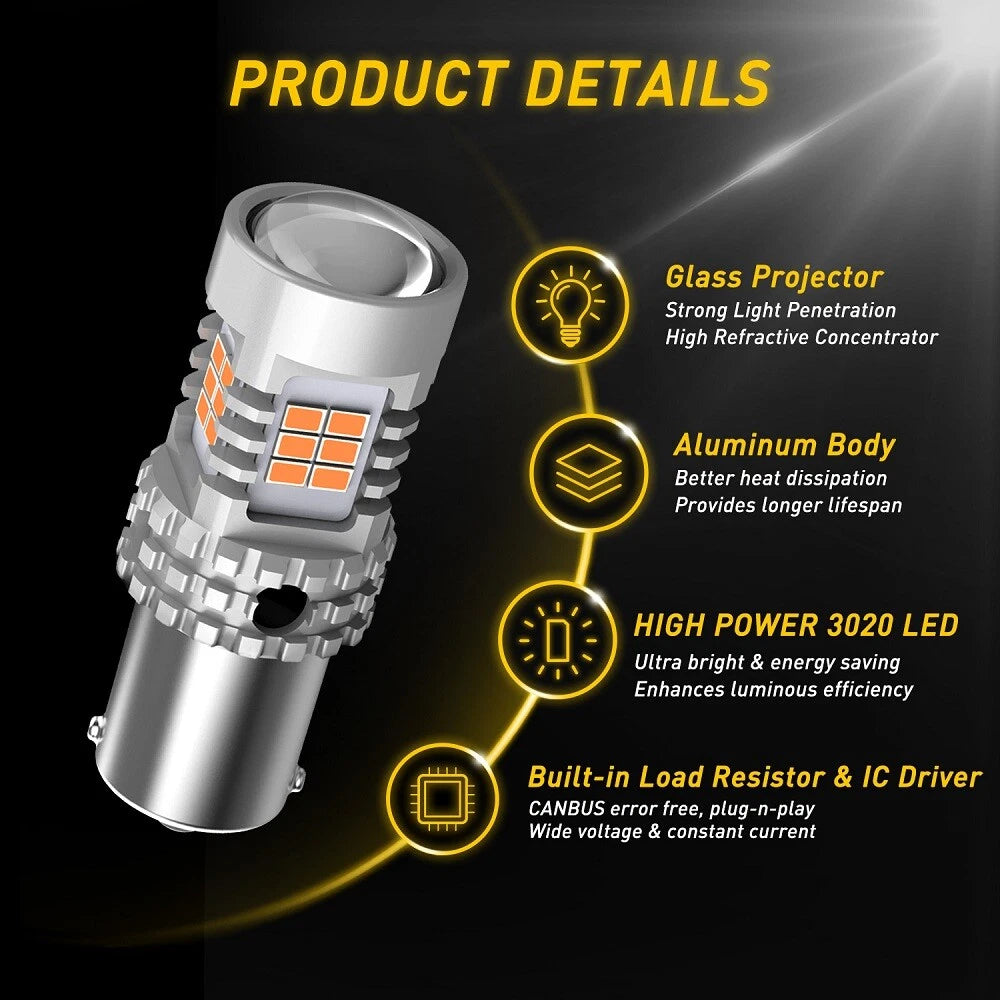 2X LED Rear Turn Signal Light Bulbs for Honda Accord (2018–2021)
