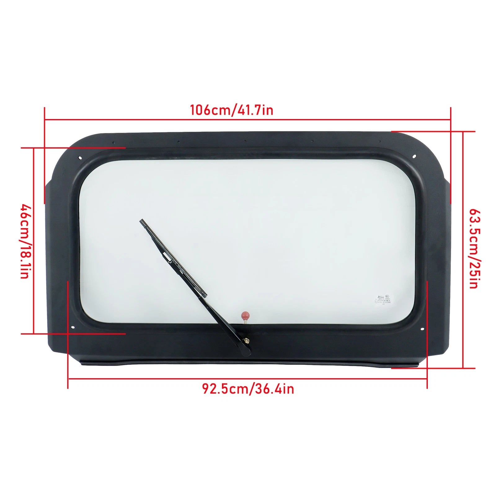 Full Glass Windshield with Wipers for Polaris RZR 570 800 XP 900 (2010â2021)