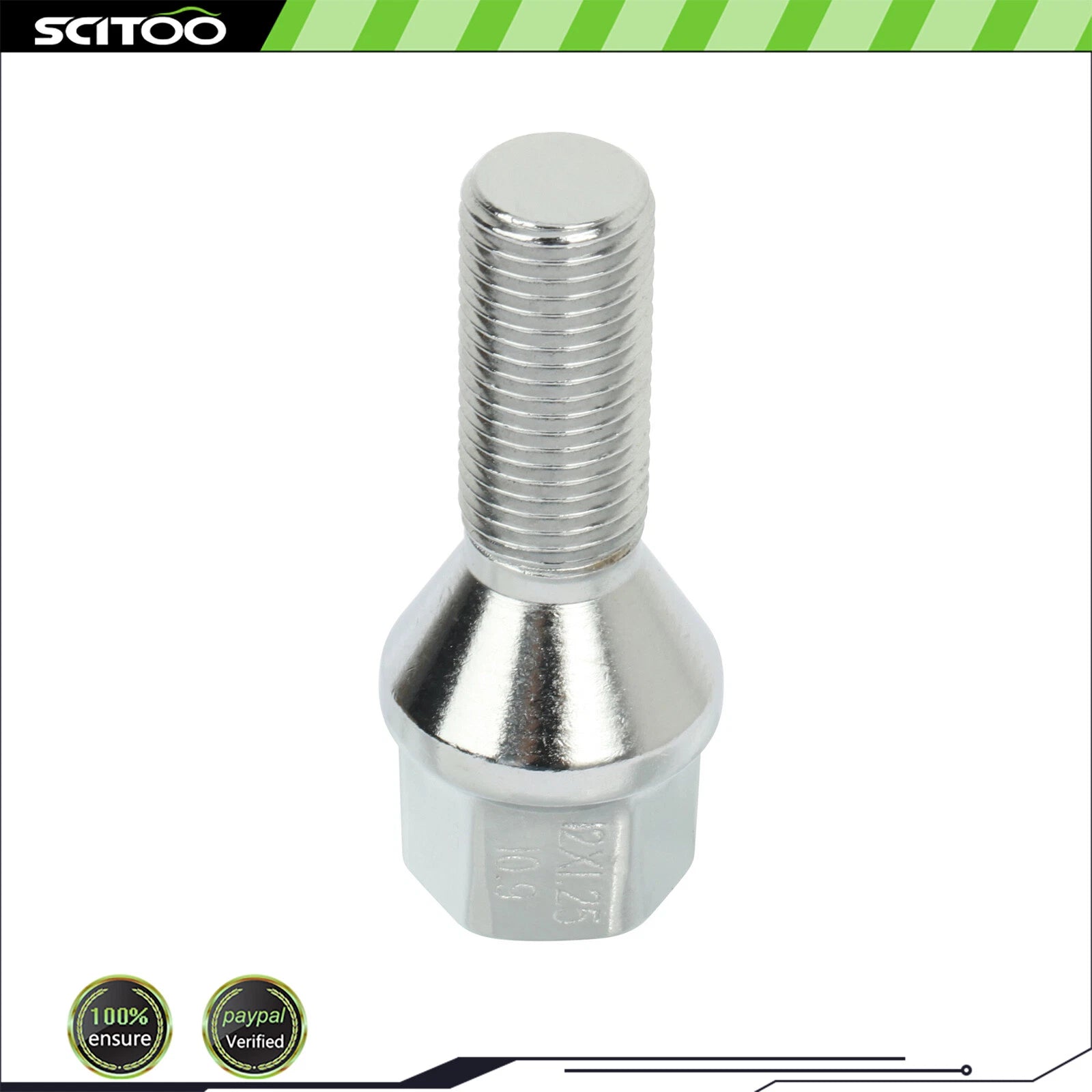 20 Piece Chrome Conical Cone Wheel Lug Bolts for