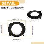 2X Speaker Spacer Ring 6x9" to 6.5" Adaptor for Toyota Camry 