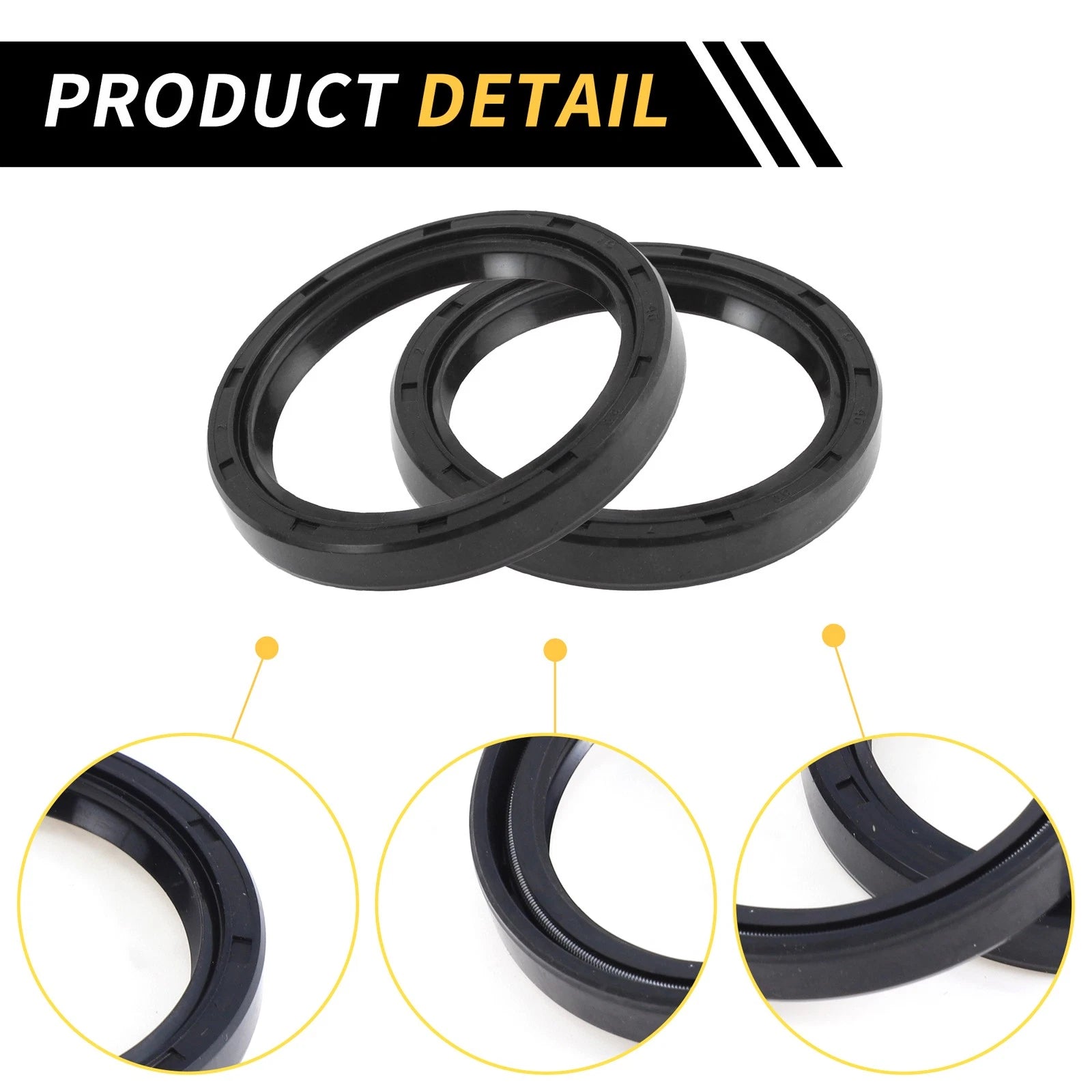 Set of 5 Oil Seal Rotary Shaft Seal NBR Rubber 40x50x7mm