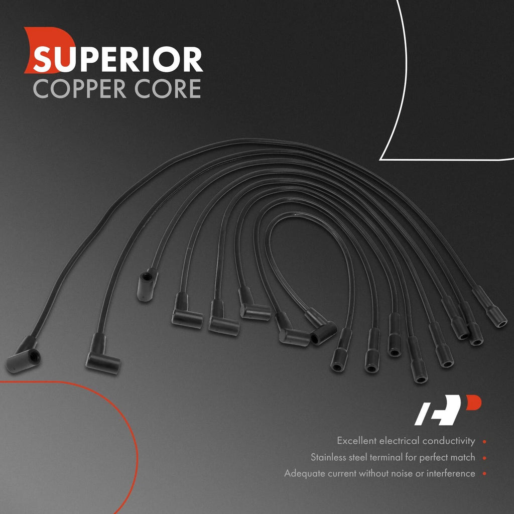 8x Spark Plug Wire Set for Chevy Malibu, Buick Regal, Pontiac