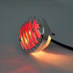 Round Motorcycle Tail Brake Light for Bobber Chopper (Chrome) #3
