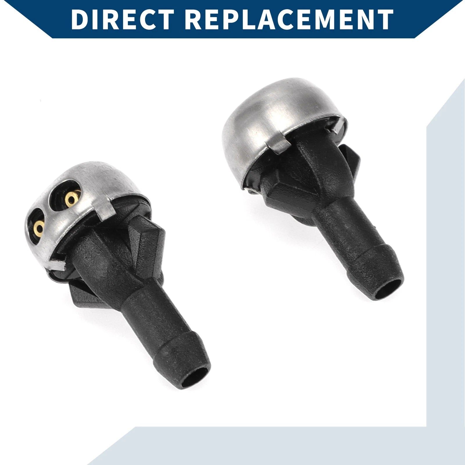 2X Front Windshield Washer Nozzles No.1078600147 for Mercedes-Benz 220D (1968–1973)