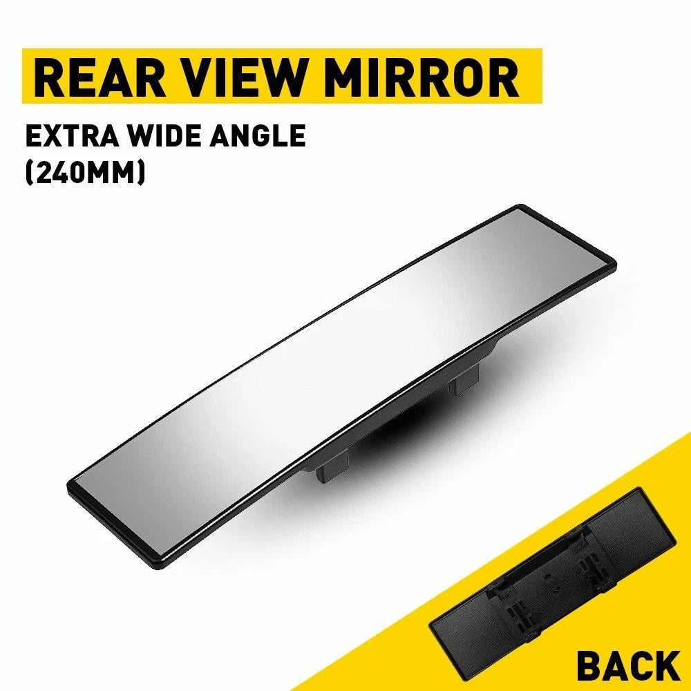 240MM Universal Wide Interior Convex Clip-On Rear View Mirror Lens