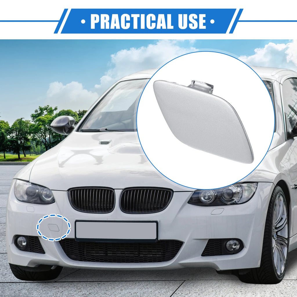 Tow Hook Covers for BMW E92 E93 (2007–2010) Silver Tone Front Right