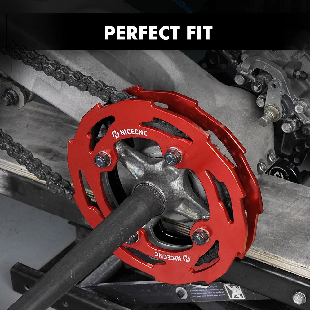 2X Rear Wheel Sprocket Cover Chain Guide for Yamaha YFZ450R (2009–Present)