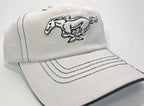 Ford Mustang Licensed Hat Cap White Black Pony Emblem for Ford Mustang (2005–2024)