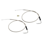 Stainless Steel Throttle & Idle Cable Set for Harley Davidson FXST (1996–2007)