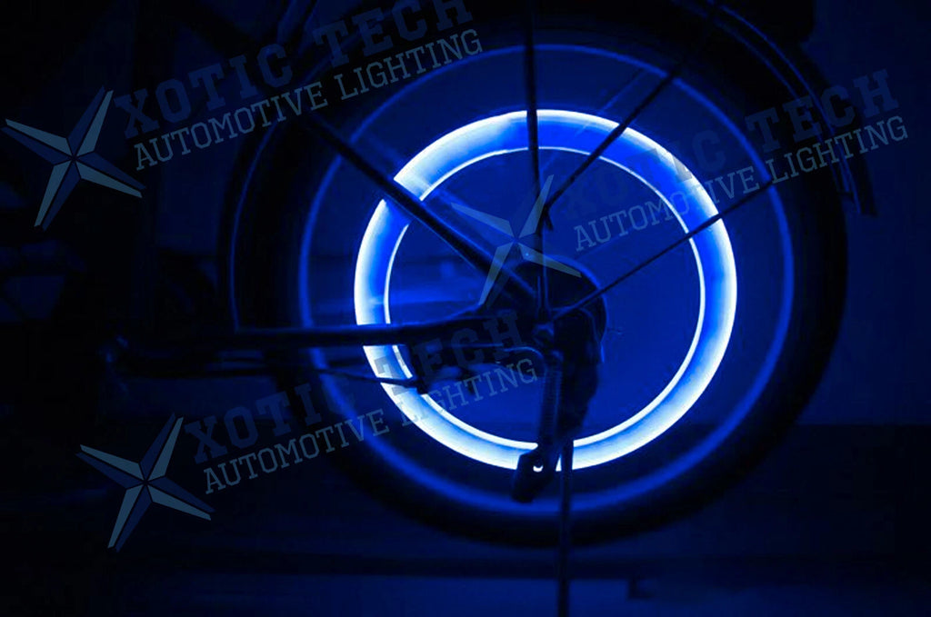 4pcs Blue LED Tyre Valve Caps for Universal Car Truck (2010-2025)