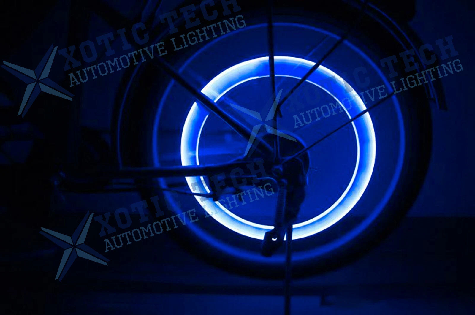 4pcs Blue LED Tyre Valve Caps for Universal Car Truck (2010-2025)