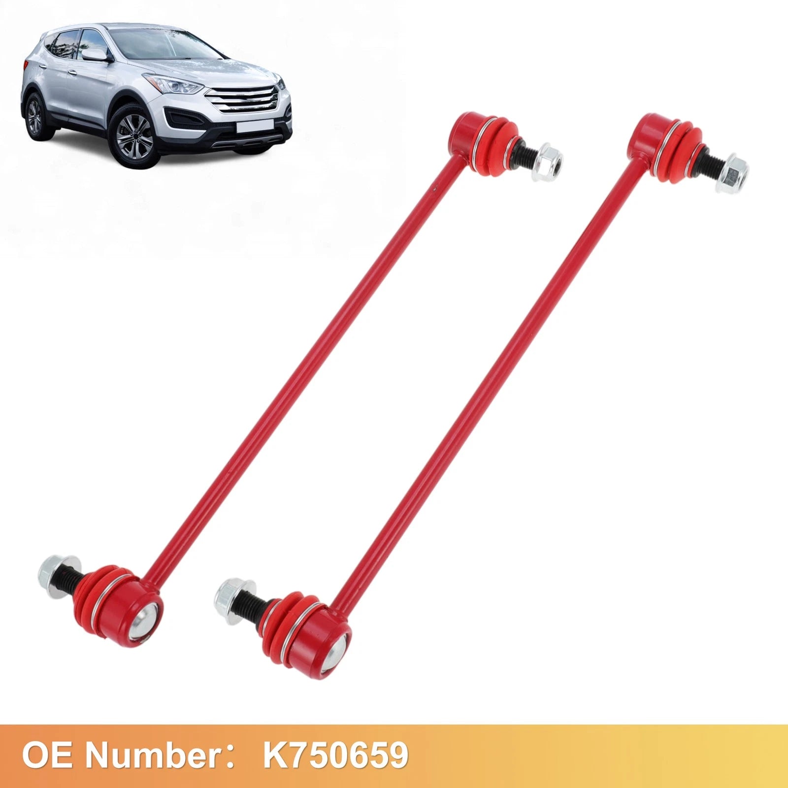 2X Front Sway Bar Links for Hyundai Santa Fe, Kia Sorento (No.K750659)